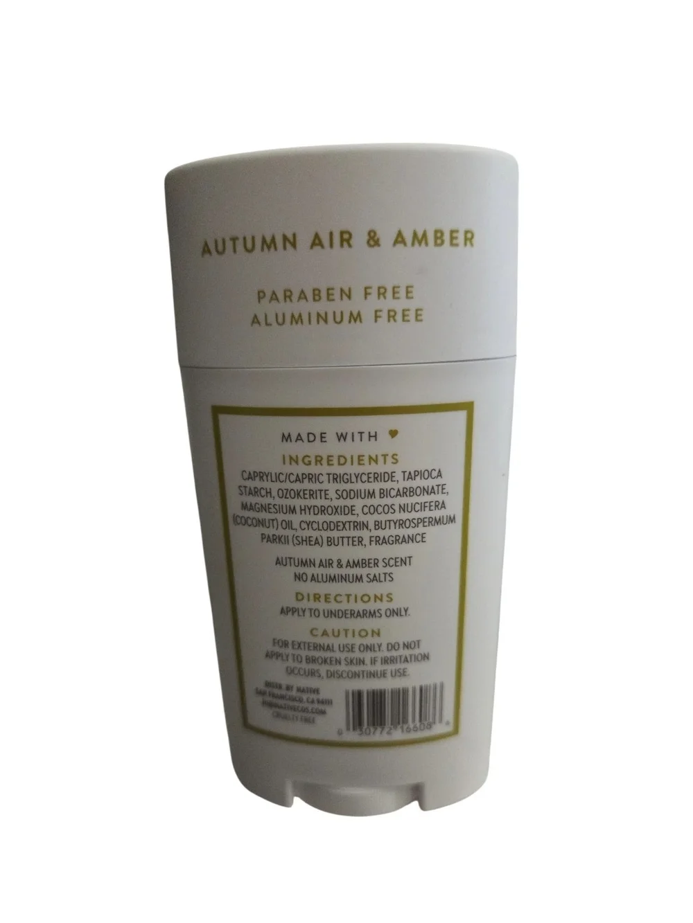 2 Pack Native Autumn Air & Amber Deodorant Stick-Paraben Free & Aluminum Free